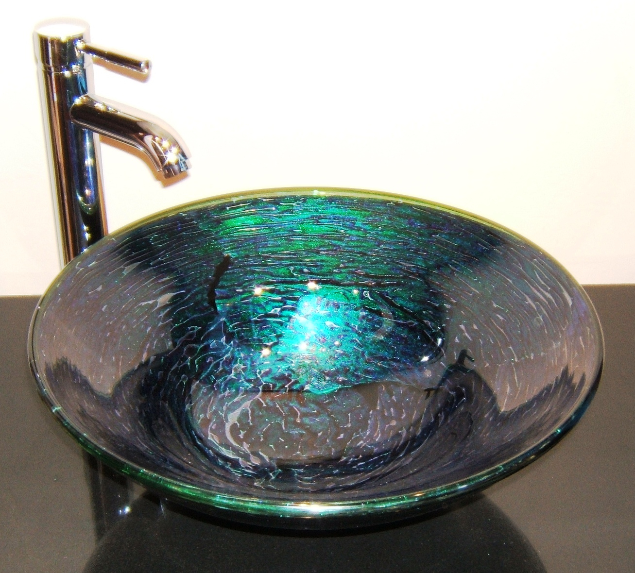 20 Beautiful Glass Vessel Sinks within Eden Bath Eb_Gs43 Round Freeform Hoops Glass Vessel Sink In Charcoal Gray