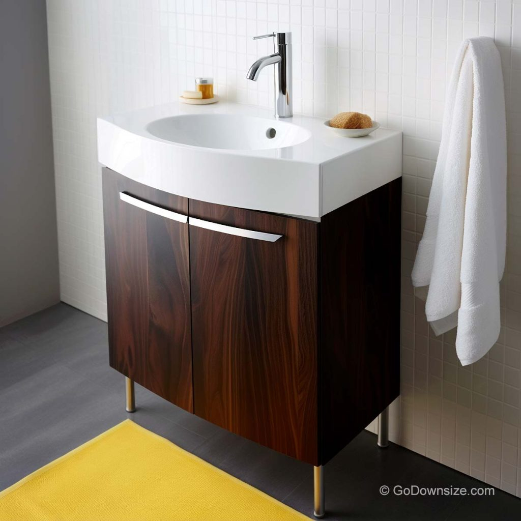 20 Clever Bathroom Sinks For Small Spaces | Godownsize pertaining to Kohler K-2032 Greenwich 20-3/4&amp;quot; Wall Mounted Bathroom Sink - Black Black