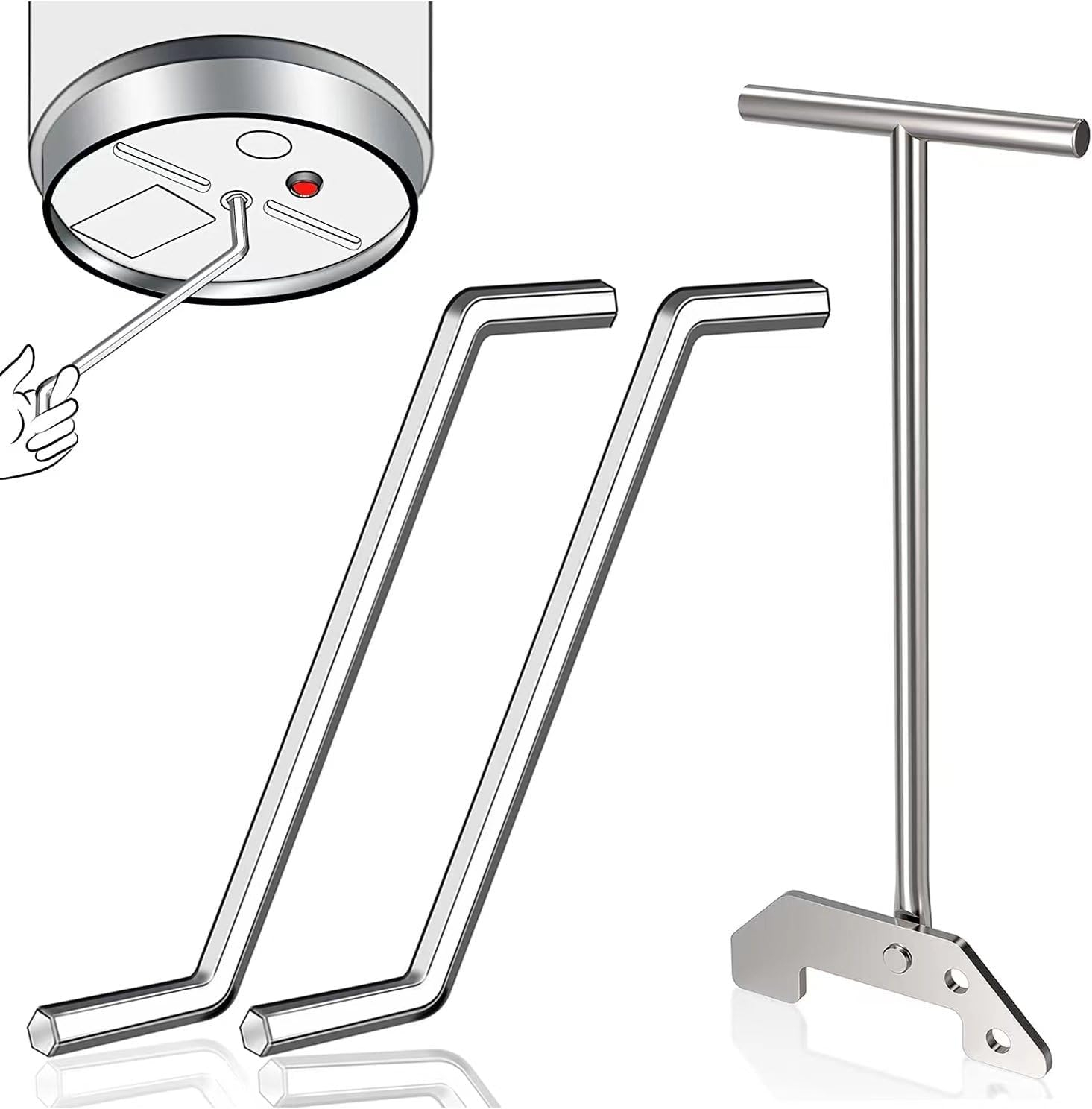 Amazon.com: Woiron Garbage Disposer Unjamming Wrench With 2 Pcs Allen ... throughout Garbage Disposal Allen Wrench Size