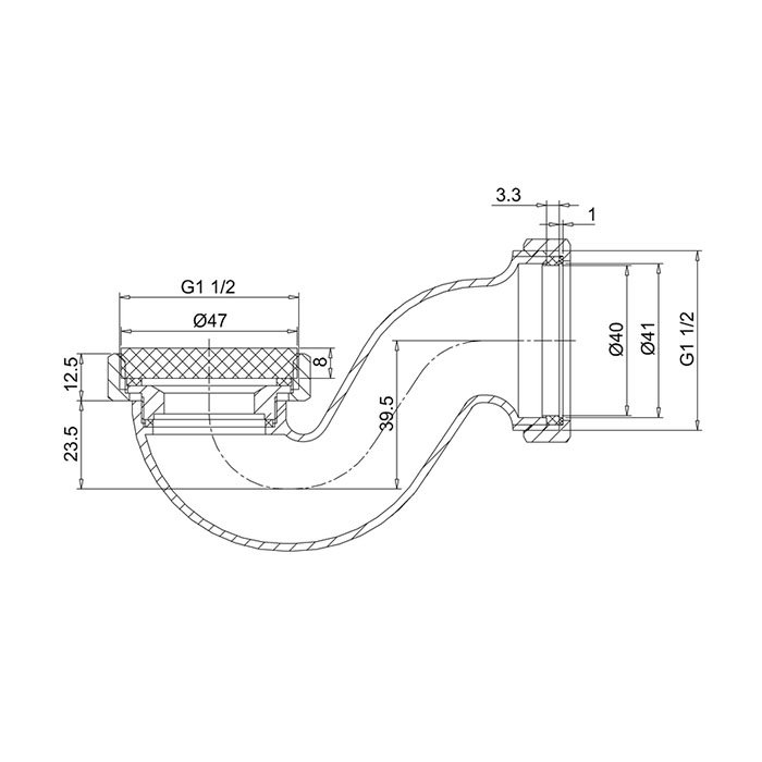 Burlington Shallow Seal P-Trap - Brushed Nickel intended for American Standard 7720.018 Cambridge Decorative P-Trap - Brushed Nickel