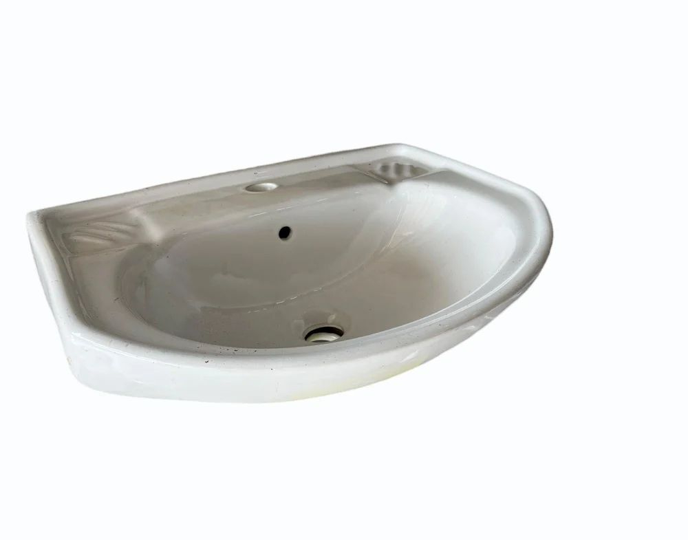 Ceramic Oval Plain Wall Mounted Wash Basin At ₹ 650/Piece | Wall Basin ... throughout Whitehaus Whkn1137 Isabella 14-1/8&amp;quot; Oval Porcelain Wall Mounted - White