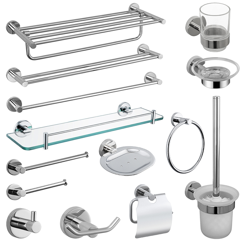 Chrome Restroom Accessories New York Chrome Bathroom Set | Villari inside Kraus C-Gv-204-12Mm-10 Bathroom Combo - 16-1/2&amp;quot; Irruption Blue - Chrome
