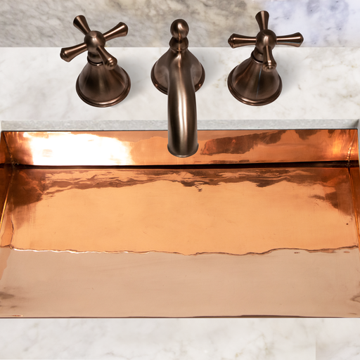 Copper Bathroom Drop-In / Undermount Sinks - Olde Copper | Timeless ... with regard to Understanding the durability and maintenance of copper bathroom sinks