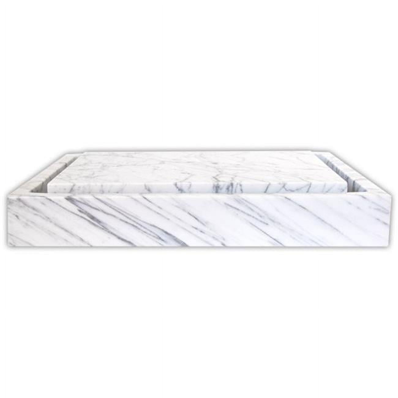 Eden Bath Eb-S006Cw-P Rectangular Infinity Pool Sink- White Carrara ... for Functional Benefits of Rectangular Infinity Pool Sinks in Contemporary Bathrooms