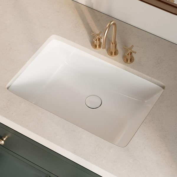 Getpro 22 In. Ceramic Bathroom Sink Undermount Rectangular Vitreous ... with regard to The Complete Guide to American Standard 0298.001 Town Square S 31&amp;quot; Rectangular Vitreous - White Design and Functionality