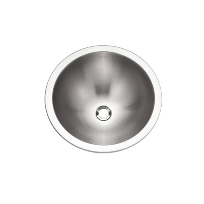 Houzer Cr-1620-5 16 In. Opus Undermount Round Bathroom Sink Without ... throughout Houzer Ch-1800-1 Opus Undermount Stainless Steel Oval Bowl Lavatory Sink