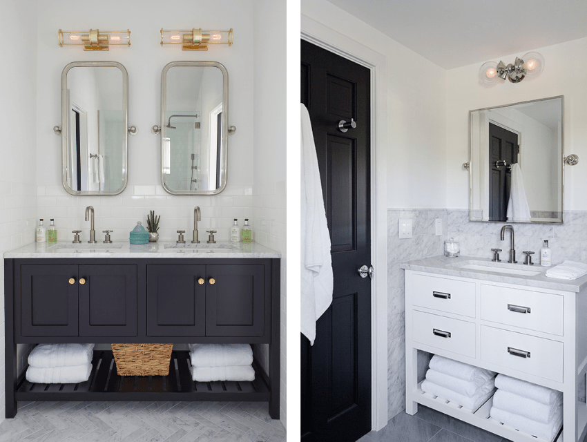 How To Use Mixed Metals In Your Bathroom – Darci Hether regarding American Standard 8721.000 Town Square S Metal Lavatory Console - Brushed