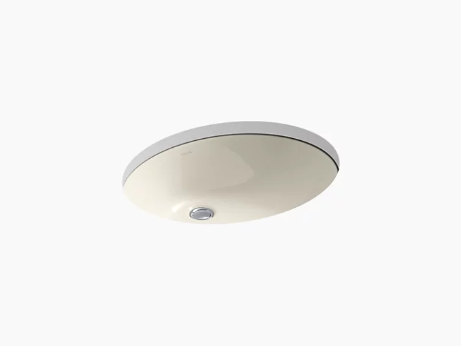 K-2211-0 | Caxton™ 21-1/4&amp;quot; Oval Undermount Bathroom Sink With Glazed ... inside Kohler K-2211 Caxton 21-1/4&amp;quot; X 17-1/4&amp;quot; Undermount Bathroom Sink - White