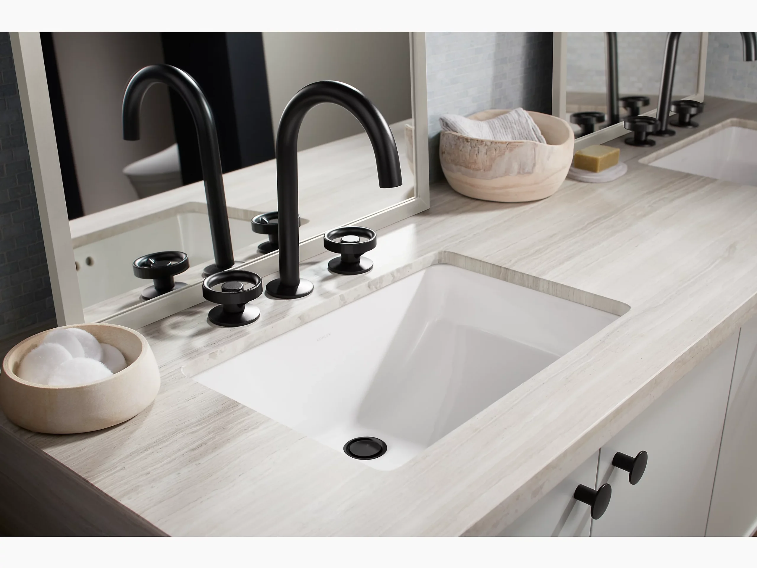 K-2214-0 | Ladena™ 21&amp;quot; Rectangular Undermount Bathroom Sink | Studio ... in Maintaining Your Kohler K-2214 Ladena Black Undermount Bathroom Sink