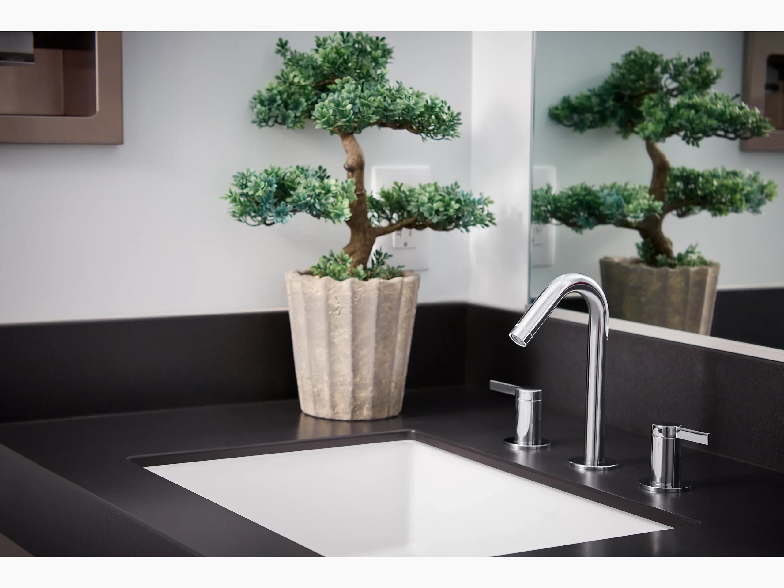 K-2882-0 | Verticyl™ Rectangle Undermount Bathroom Sink | Studio Kohler® for Analyzing the Kohler K-2882 Verticyl faucet performance in modern bathroom installations