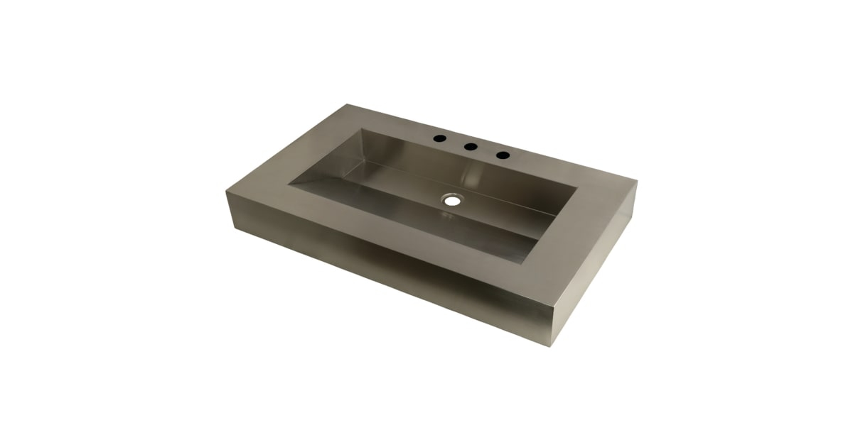 Kingston Brass Glts37225 Kingston Commercial 37&amp;quot; Double Basin Console ... with Kingston Brass Glts37225 Kingston Commercial 37&amp;quot; Double Basin - Brushed