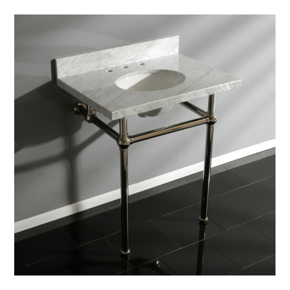 Kingston Brass Imperial Ceramic 36&amp;quot; Console Bathroom Sink With Overflow ... with regard to Kingston Brass Ev2418W34 Inflection 24&amp;quot; Specialty Ceramic Console - White