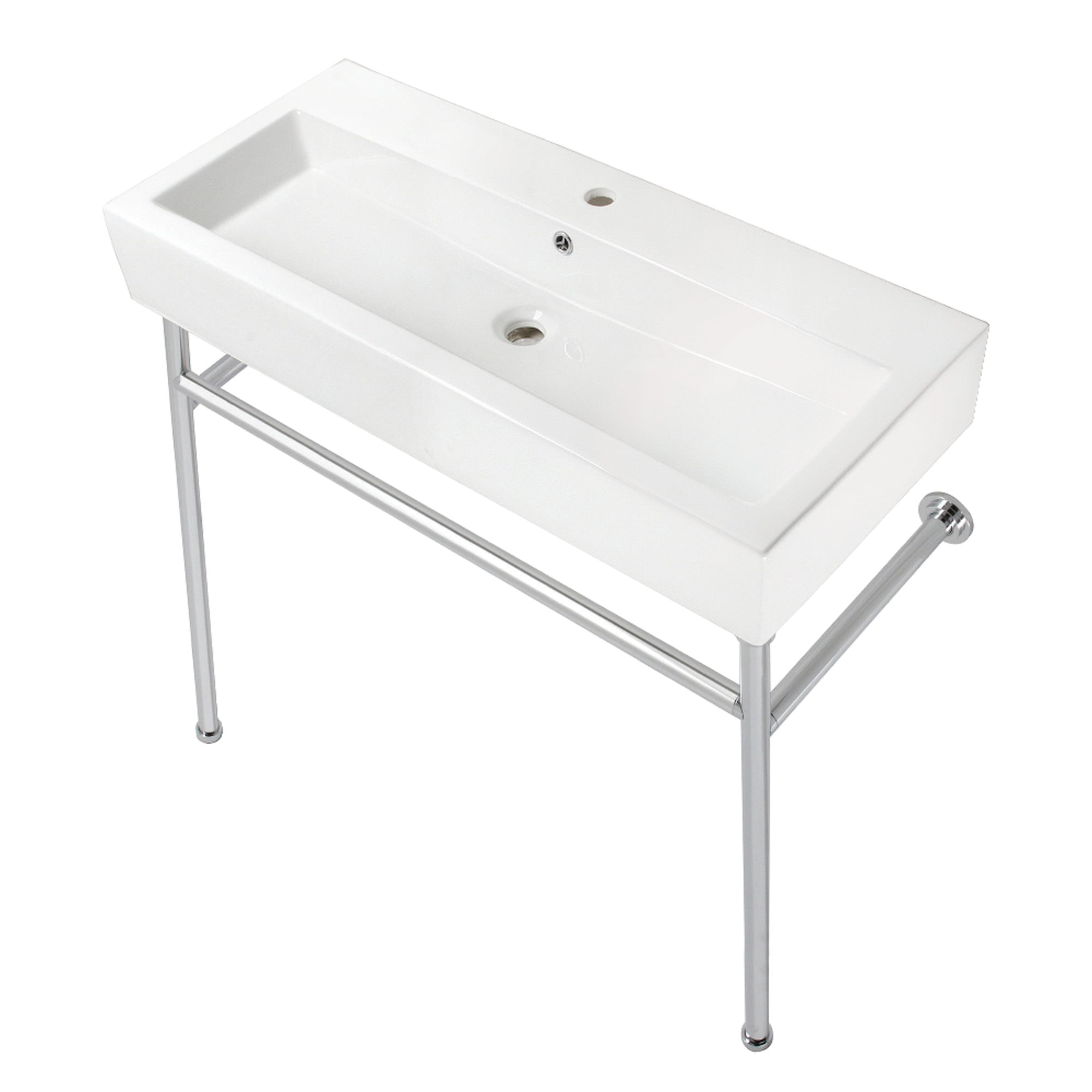 Kingston Brass Vpb39171St New Haven 39&amp;quot; Porcelain Console Sink With ... throughout Kingston Brass Vpb1318-T-Set Templeton 31&amp;quot;W Ceramic Console Sink - White