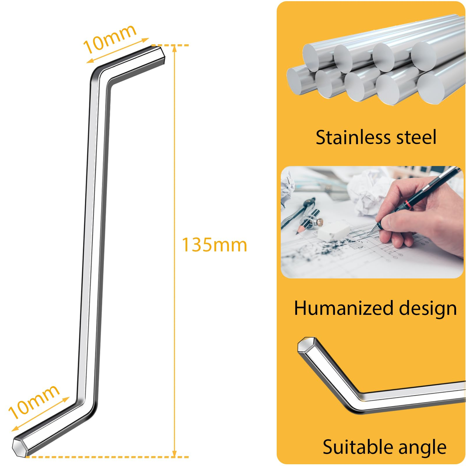 Kitchen Repair Tool Garbage Disposal Wrench - 2-Piece Allen Wrench Set ... with How to identify the proper allen wrench specification for garbage disposal parts