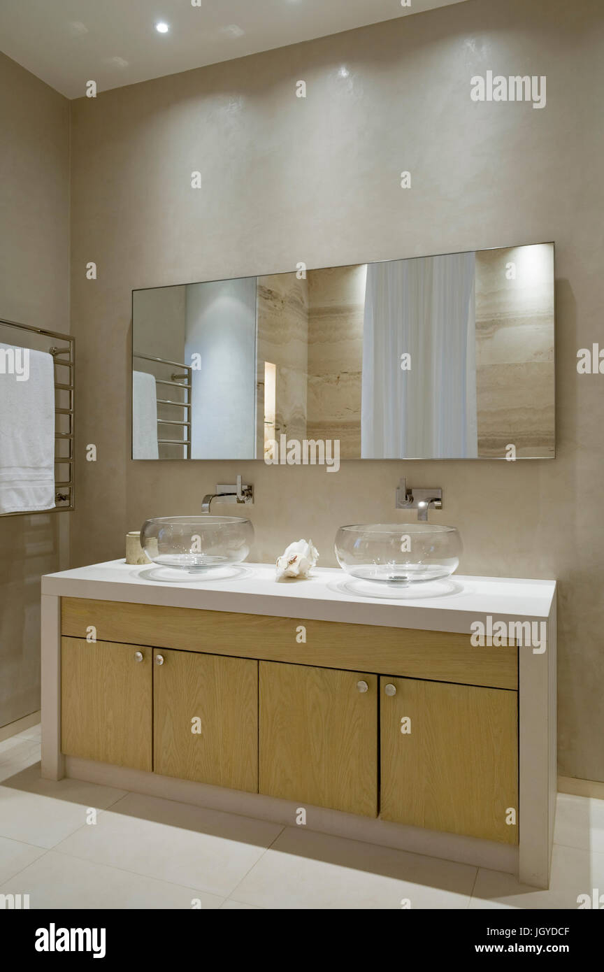 Modern Bathroom Design Ideas Hi-Res Stock Photography And Images - Alamy intended for Vessel Transparent Diamond Shaped Crystal Glass Bathroom Wash Sink, Gold