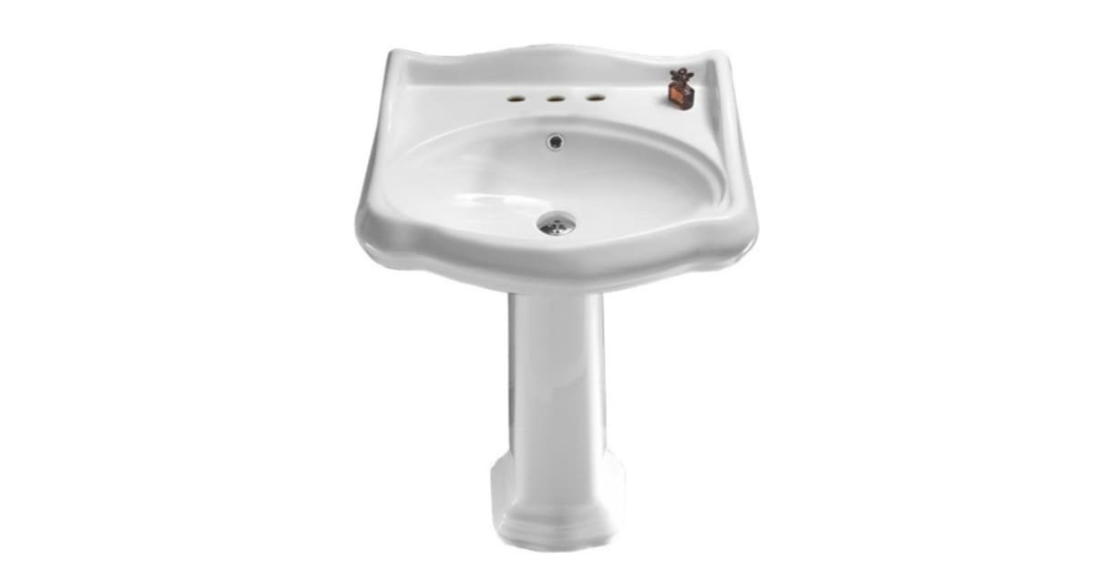 Nameeks Cerastyle 030200-Ped-Three Hole Cerastyle 23-2/3&amp;quot; Ceramic ... within Demystifying the Nameeks 030200-PED Three Hole Cerastyle White Pedestal System