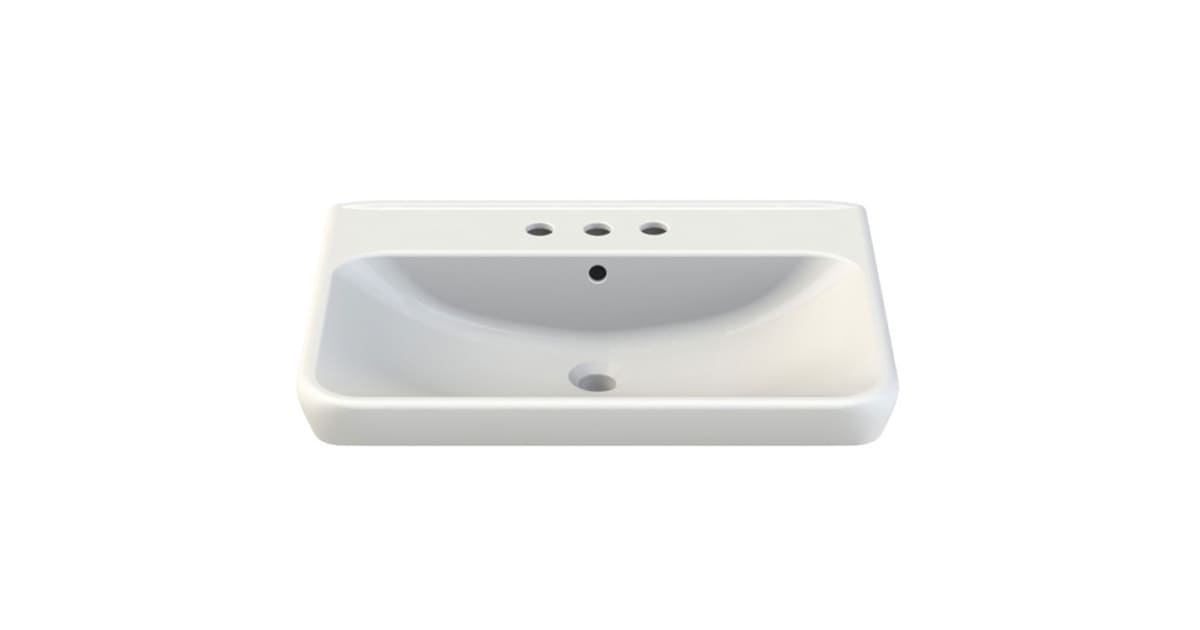 Nameeks Cerastyle 030600-U-Three Hole Belo 27-3/16&amp;quot; Rectangular Ceramic ... in Everything You Need to Know About Nameeks CeraStyle 046500-U Three Hole Sharp