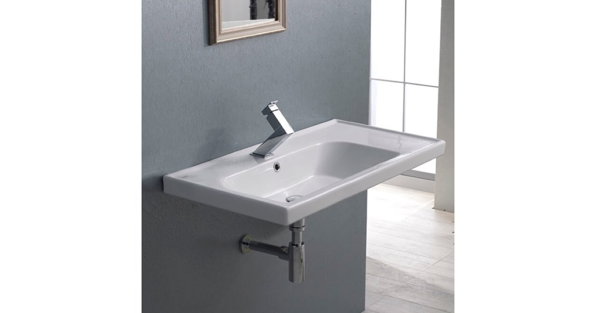 Nameeks Cerastyle 031100-U-One Hole Frame 27-5/8&amp;quot; Rectangular Ceramic ... intended for Nameeks Cerastyle 031100-U-Three Hole Frame 27-5/8&amp;quot; Rectangular - White