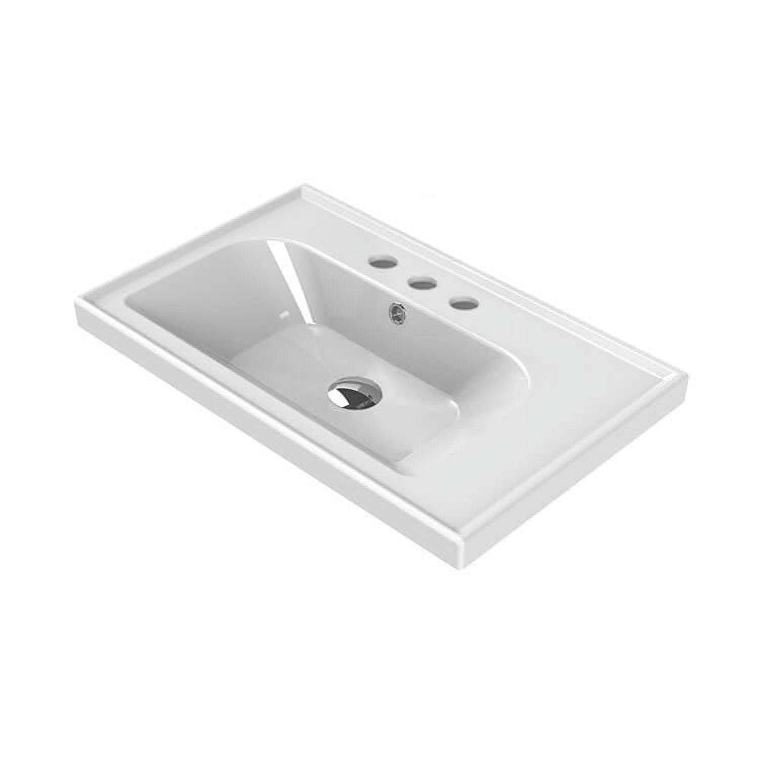 Nameeks Cerastyle 031100-U-Three Hole Frame 27-5/8&amp;quot; Rectangular Ceramic ... for Nameeks Cerastyle 031300-U-Three Hole Frame 35-3/8&amp;quot; Rectangular - White