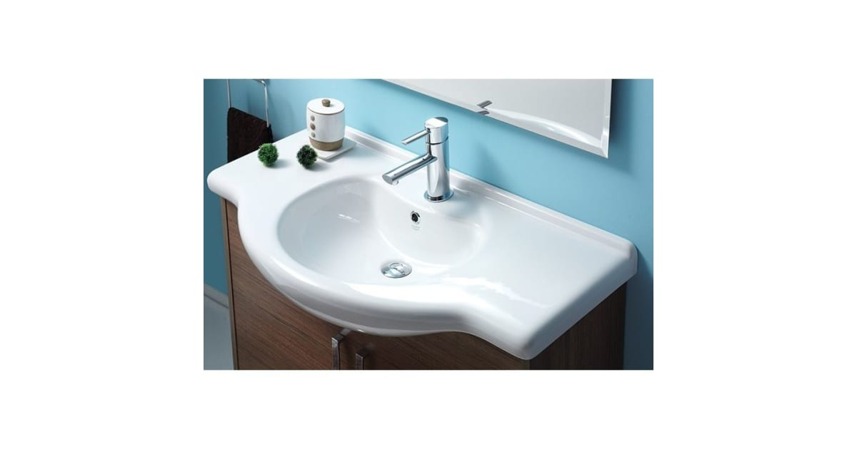 Nameeks Cerastyle 066500-U-One Hole Cerastyle 33-2/5&amp;quot; Ceramic Wall ... regarding Nameeks Cerastyle 043800-U-One Hole Harmony 31-1/2&amp;quot; Rectangular - White