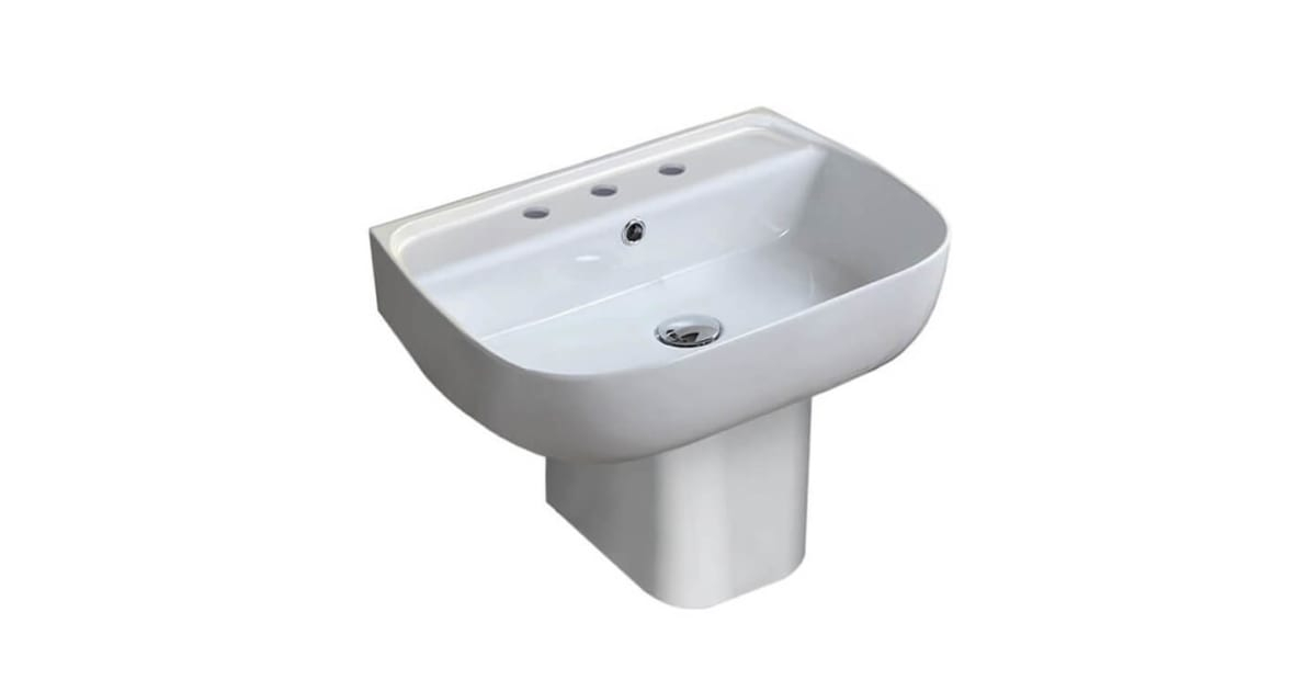 Nameeks Cerastyle 078500U-S-Ped-Three Hole Aqua 21-11/16&amp;quot; Rectangular ... throughout Everything You Need to Know About Nameeks CeraStyle 046500-U Three Hole Sharp