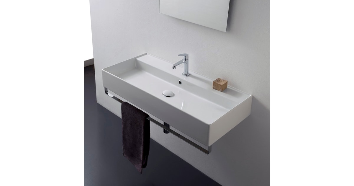 Nameeks Scarabeo 8031/R-100A-Tb-One Hole Scarabeo 39-2/5&amp;quot; Ceramic Wall ... for Exploring the Design and Functionality of Nameeks 8031/R-100A-TB Three Hole Scarabeo 39-2/5 White Ceramic Wall