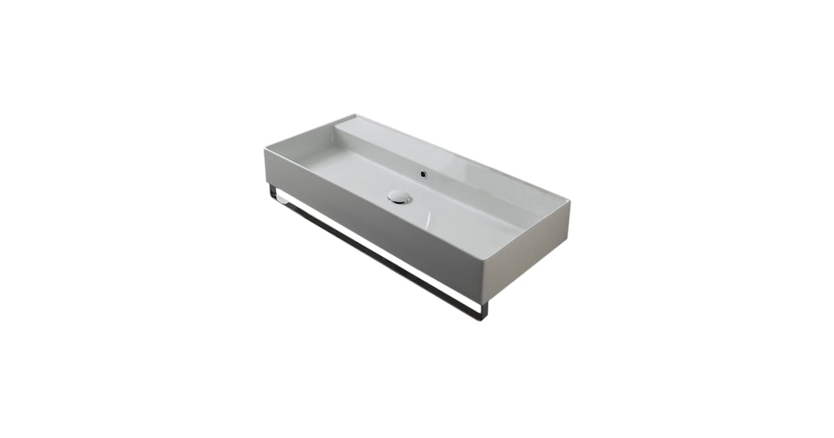 Nameeks Scarabeo 8031/R-120A-Tb-No Hole Scarabeo 47-1/5&amp;quot; Ceramic Wall ... in Nameeks 8031/R-60-Tb-No Hole Scarabeo 23-3/5&amp;quot; Ceramic Wall Mount - White