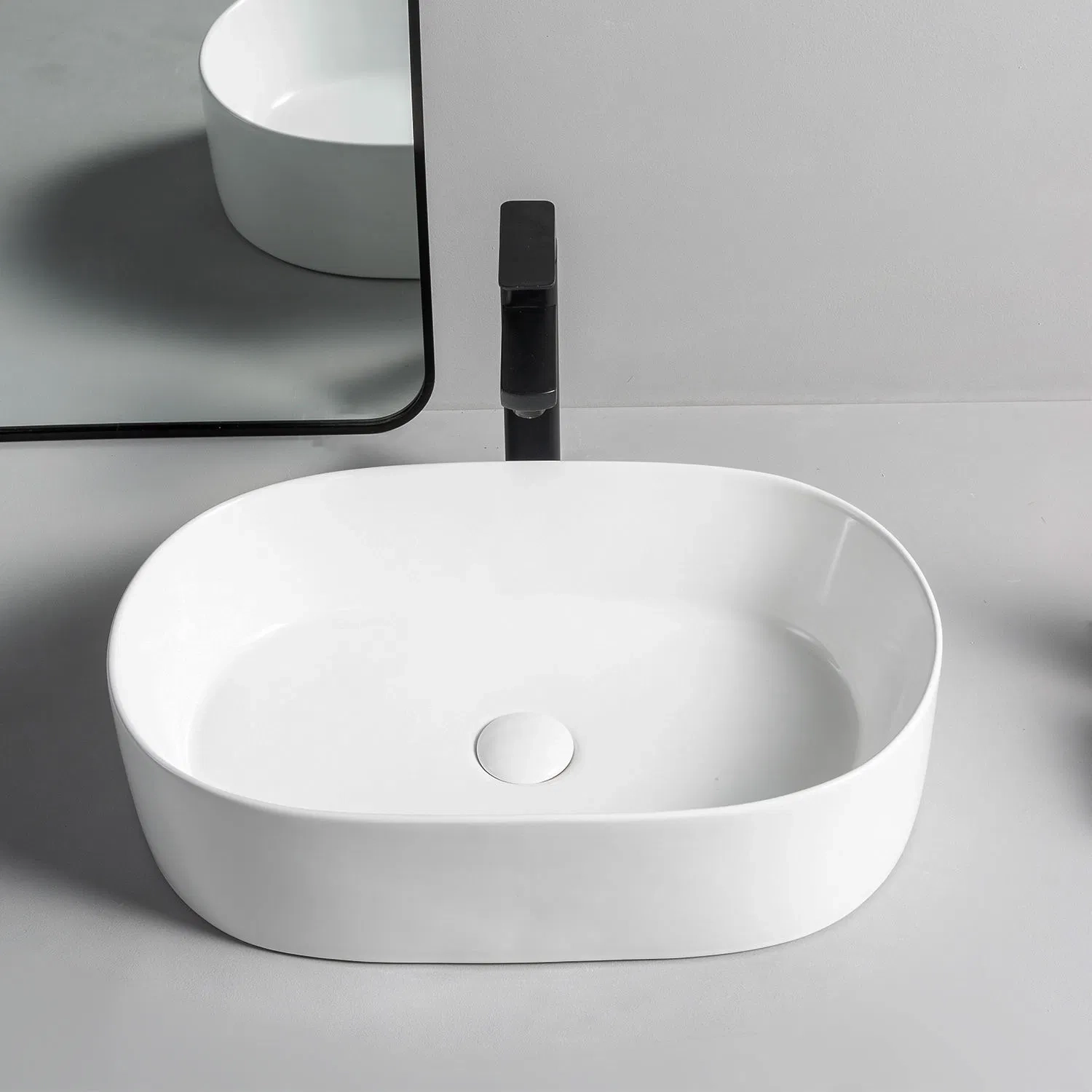 Oem Odm Sanitary Ware Oval Shape Ceramic Bathroom Vessel Sink Counter ... in Lima Oval Resin Counter Top Sink Wash Basin Certificate Pure Acrylic Sink