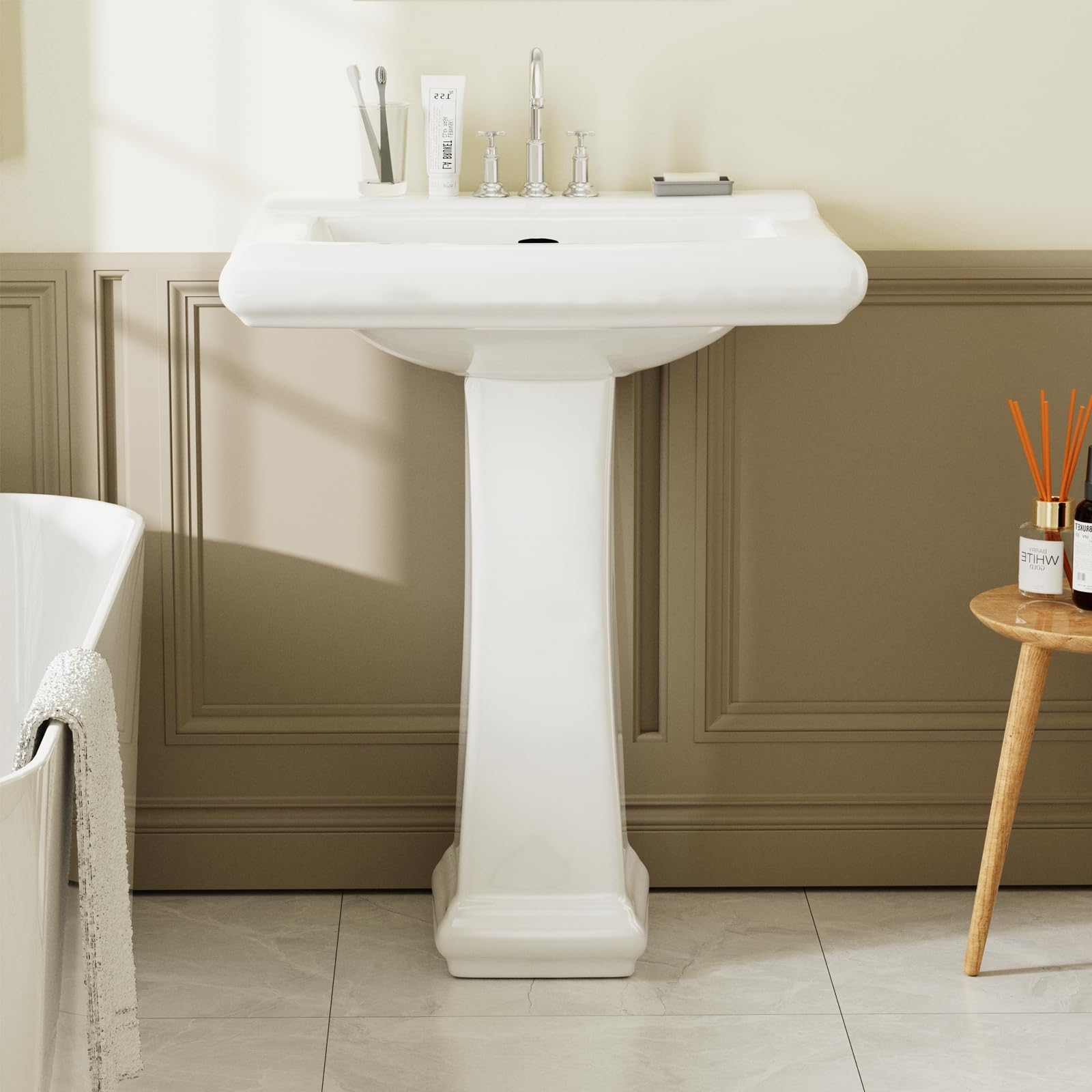 Pedestal regarding How to Choose the Right White Pedestal Sink for Your Bathroom