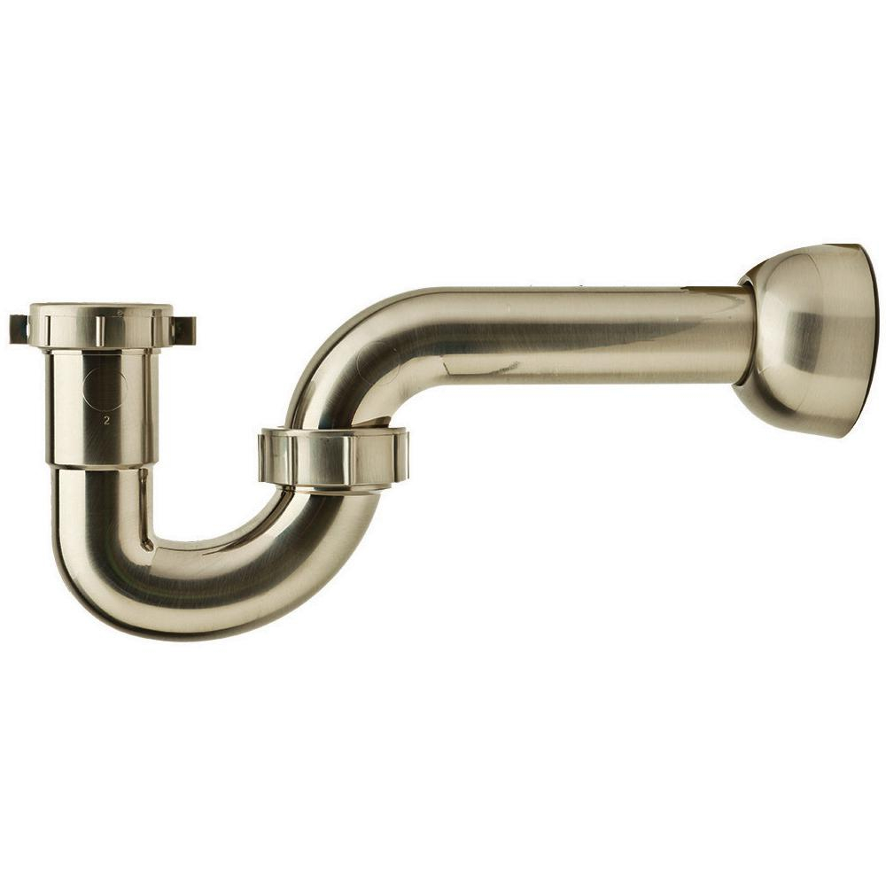 Pf Waterworks 1-1/2 In. Decorative Abs Plastic P-Trap In Abs Plastic In ... pertaining to American Standard 7720.018 Cambridge Decorative P-Trap - Brushed Nickel