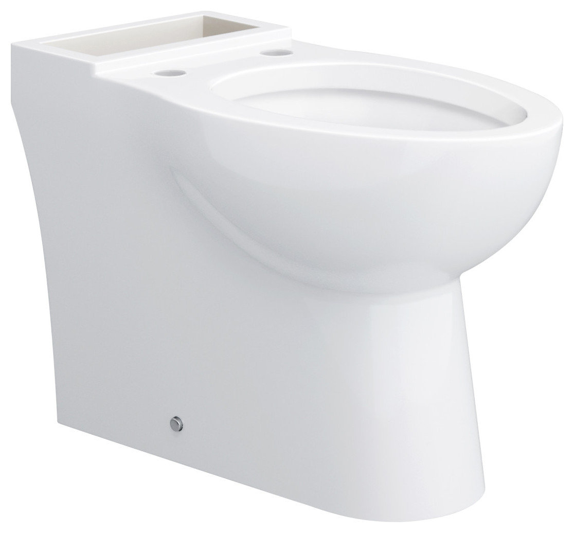 Proflo Pf3002S Pogo Elongated Toilet Bowl Only - Contemporary - Toilets ... with Proflo Pf5004 Lisbon Valley 20-1/4&amp;quot; Oval Vitreous China Pedestal - White