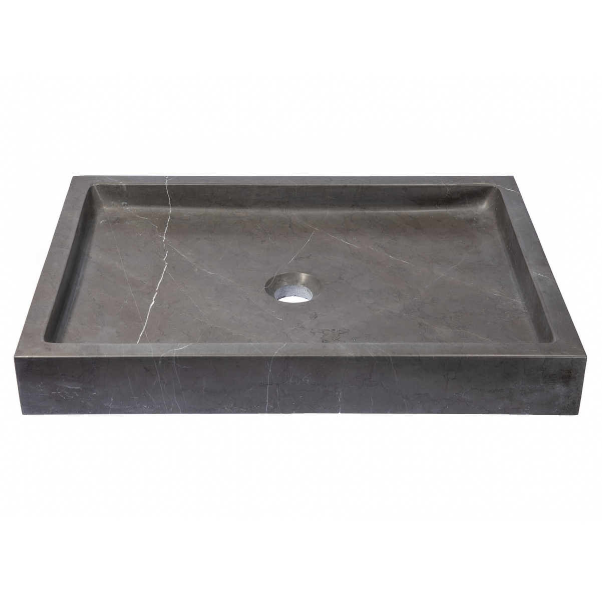 Rectangular Infinity Pool Sink - Honed Pietra Grey Marble - Bed Bath ... regarding Functional Benefits of Rectangular Infinity Pool Sinks in Contemporary Bathrooms