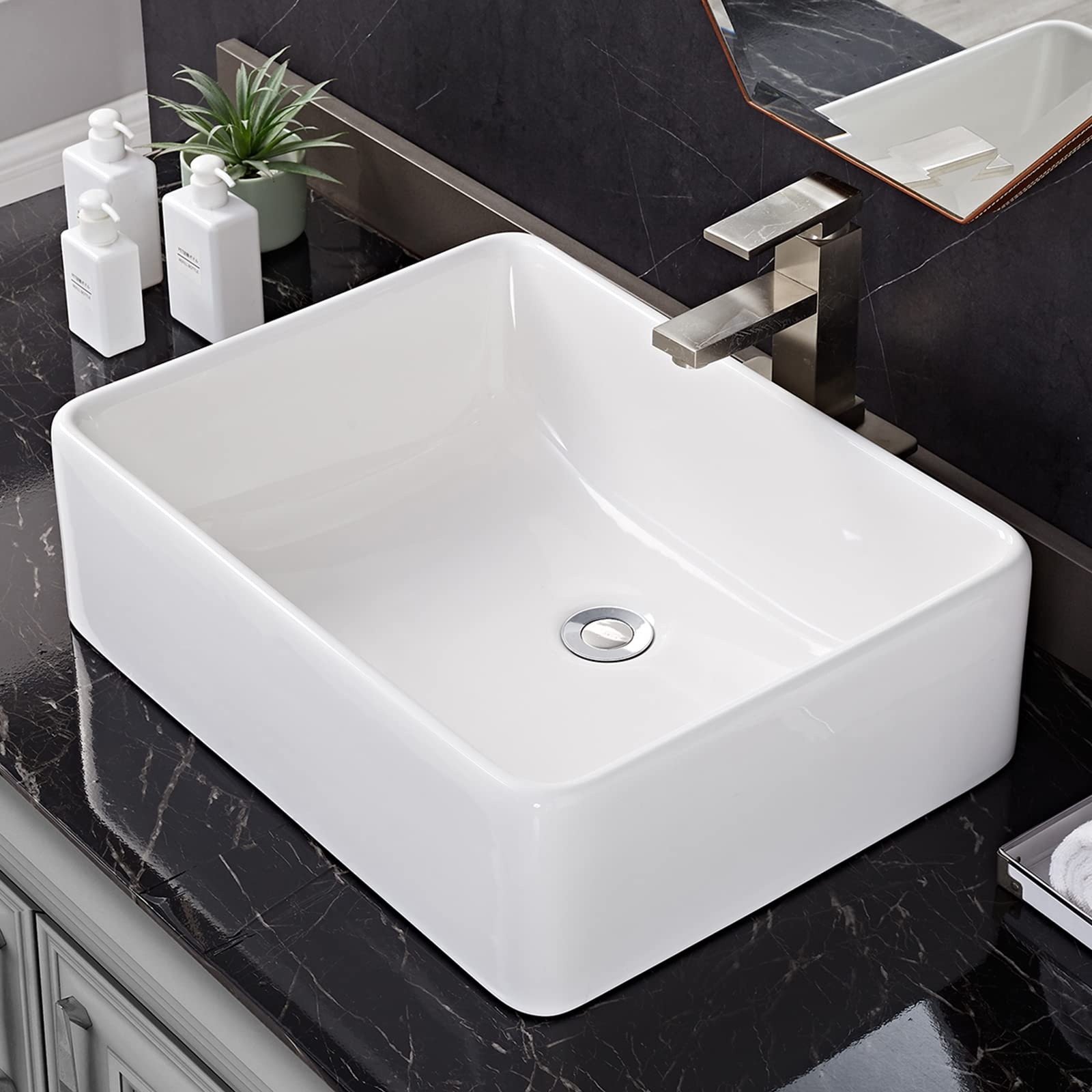 Round Above Counter Bathroom Sinks At Margaret Rice Blog regarding Comparing the Kingston Brass EV5102 French 18-7/8&amp;quot; Rectangular Ceramic Vessel - White with Other Bathroom Fixtures
