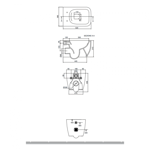 Scarabeo Teorema 2.0 Wand-Tiefspül-Wc Mit Wc-Sitz, Ohne Spülrand ... inside Demystifying the Scarabeo 5143-Two Hole Teorema 2.0 Specifications for Practical Use