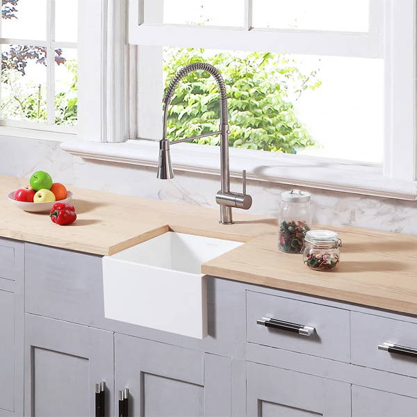 Sinks | Kingston Brass pertaining to Kingston Brass Vpb24187W4 24&amp;quot; Rectangular Ceramic - White / Matte Black