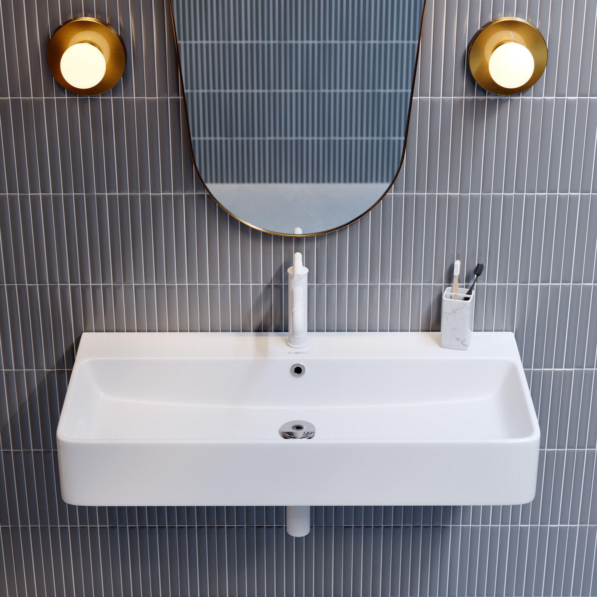 Swiss Madison Sm-Ws334 Carre 35-5/8&amp;quot; Rectangular Ceramic Wall ... with The Swiss Madison SM-WS341 Carre 18 inch white ceramic wall mounted fixture explained simply