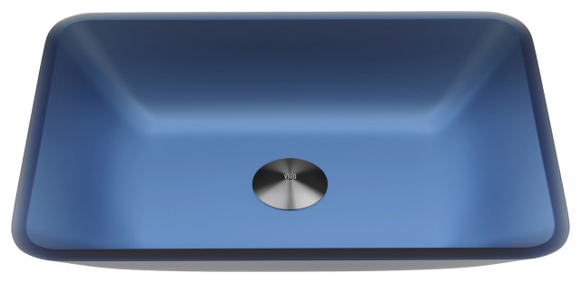 Vigo Vg07092 Sottile 18-1/8&amp;quot; Rectangular Glass Vessel Bathroom ... inside How the Vigo VG07092 Sottile Glass Enhances Modern Kitchen Aesthetics