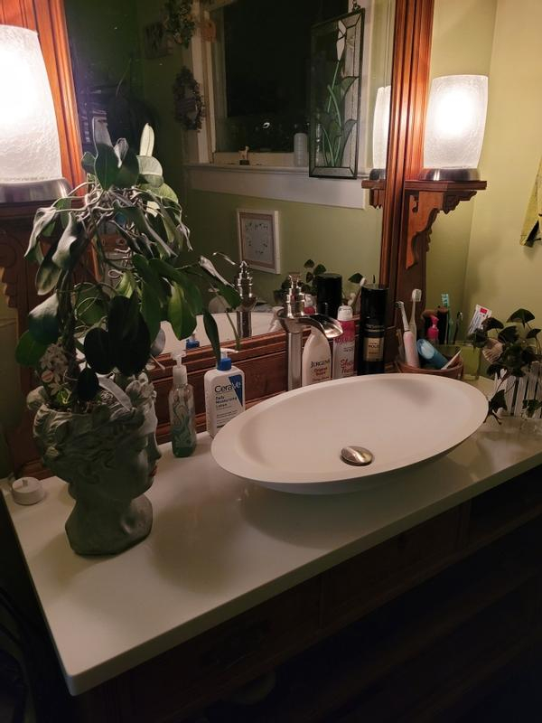 Vigo Wisteria Concrete 23-In Vessel Oval Modern White Bathroom Sink ... within How the Vigo VG04011 Wisteria Adds Elegance to Modern Bathrooms