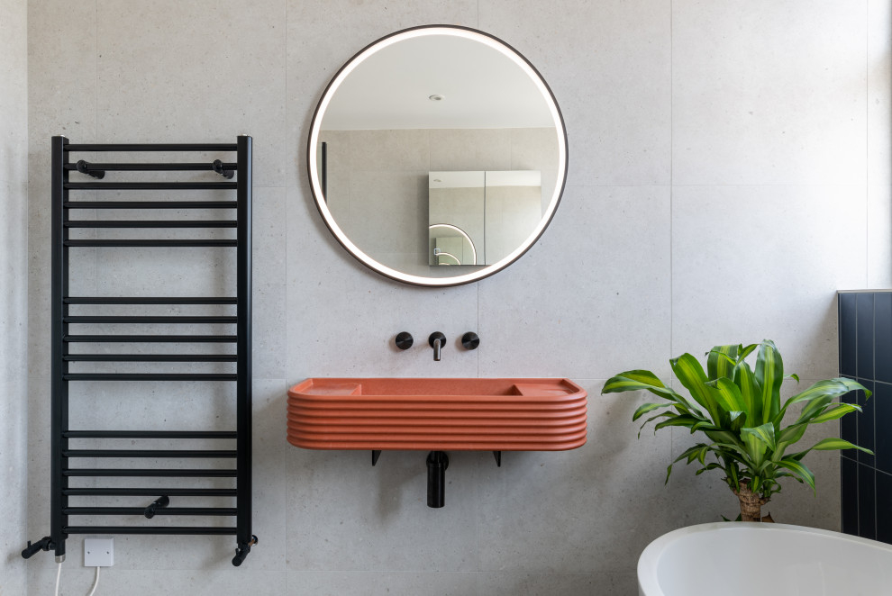 Wall-Mounted Fixtures For An Uncluttered Look - Contemporary - Bathroom ... with Ws Bath Collections Cento 3533 Cento 31-1/2&amp;quot; Ceramic Wall Mounted - White