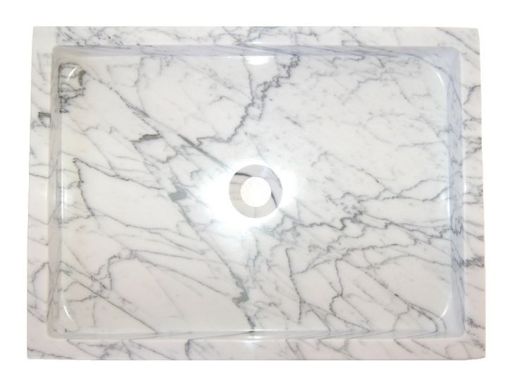 White Carrara Marble Infinity Pool Sink | Rectangular Vessel Sink ... with regard to Eden Bath Eb_S006Ls-H Rectangular Infinity Pool Sink In Honed Lava Stone