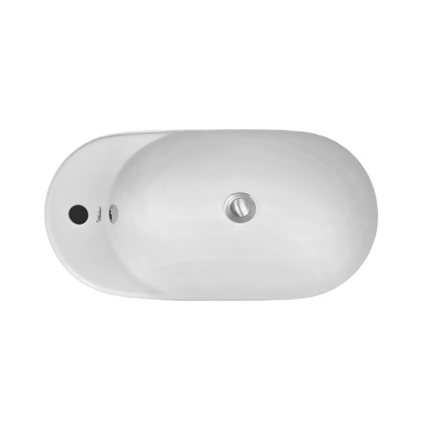 Whitehaus Collection Isabella 12.25&amp;#039;&amp;#039; Vitreous China Oval Bathroom Sink ... pertaining to Delving into the Whitehaus WH1-102R Isabella D-Shaped Vitreous China Design
