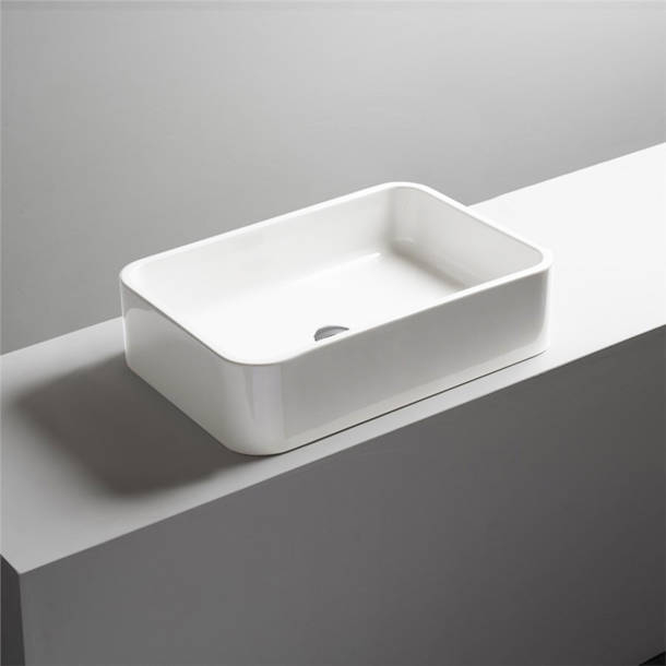 Ws Bath Collections Cosa 9.8&amp;#039;&amp;#039; Ceramic Rectangular Vessel, Wall Mount ... pertaining to Ws Bath Collections Cosa 48S.03 - 86101 Cosa 18-7/8&amp;quot; Square - Matte Black
