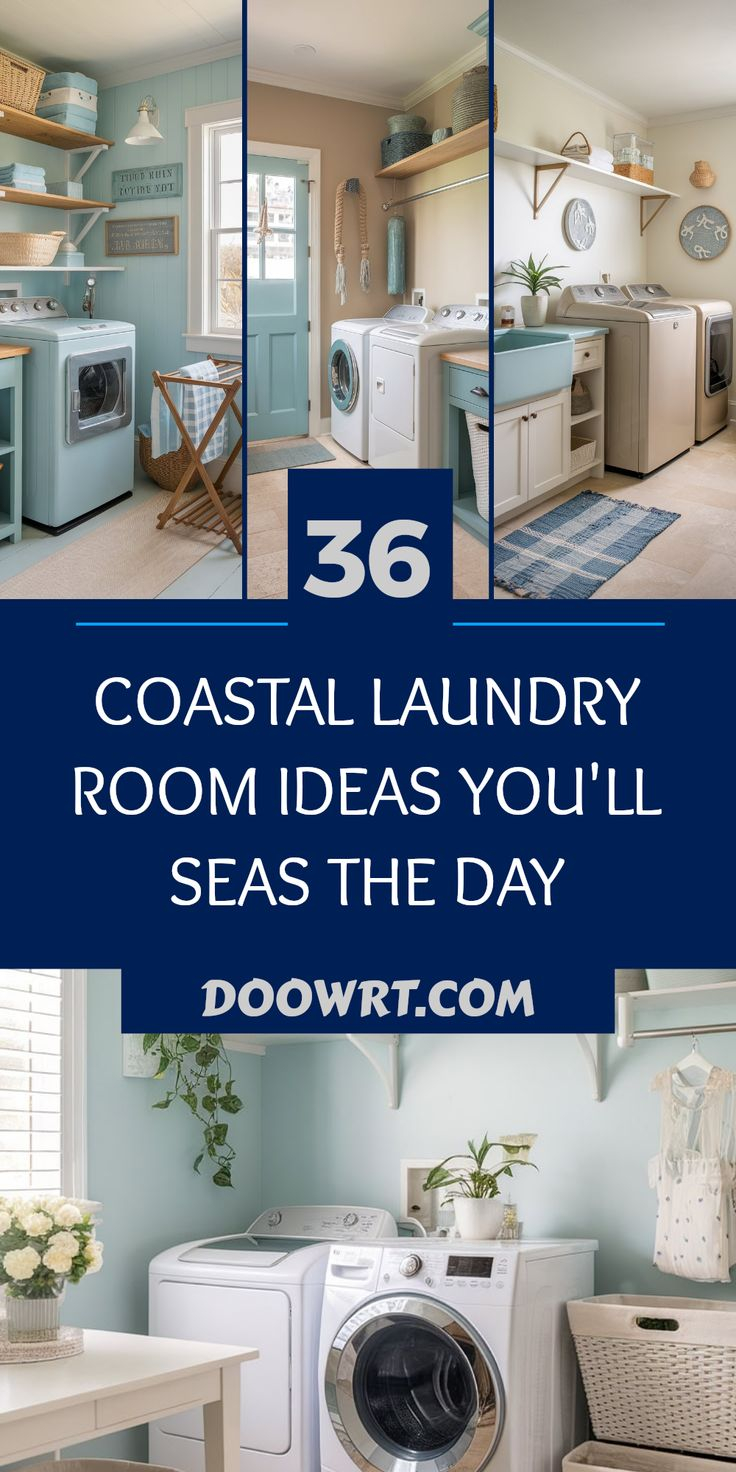 36 Coastal Laundry Room Ideas You&amp;#039;ll Seas The Day In 2025 | Coastal ... pertaining to Understanding the Cultural Significance of Laundry Room Blue Prince Practices