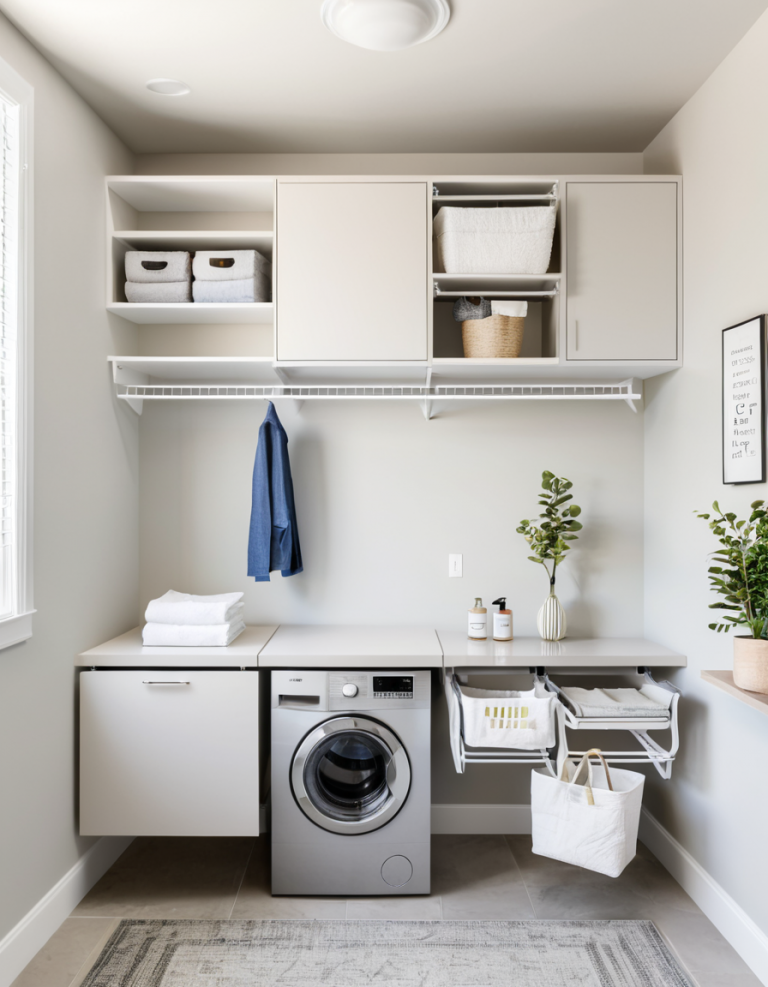 Maximizing space efficiency in small laundry areas