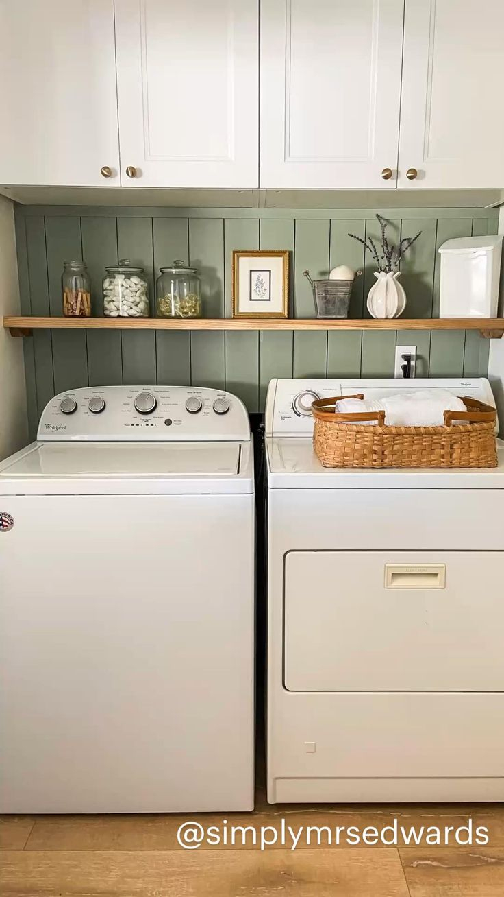 A Sweet And Simple Laundry Room Makeover | @Simplymrsedwards On ... for Beautifully Simple Laundry Room Makeovers That Save Time and Space