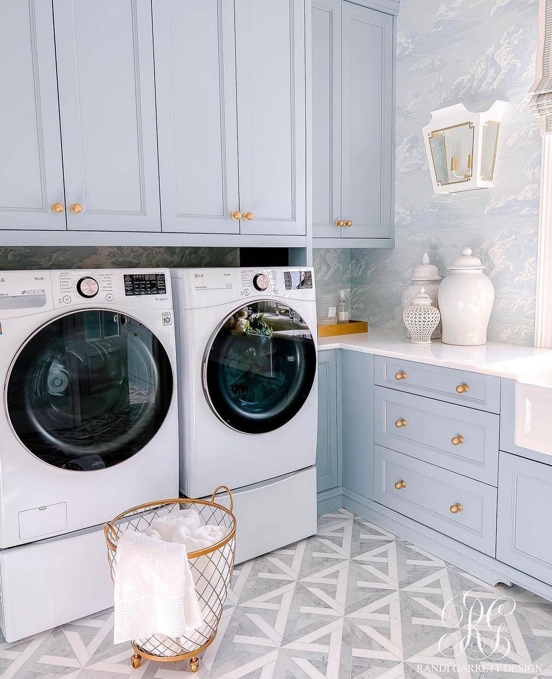 Blue Laundry Room With Modern Design for Exploring the Cultural Impact of Laundry Room Blue Prince Trends