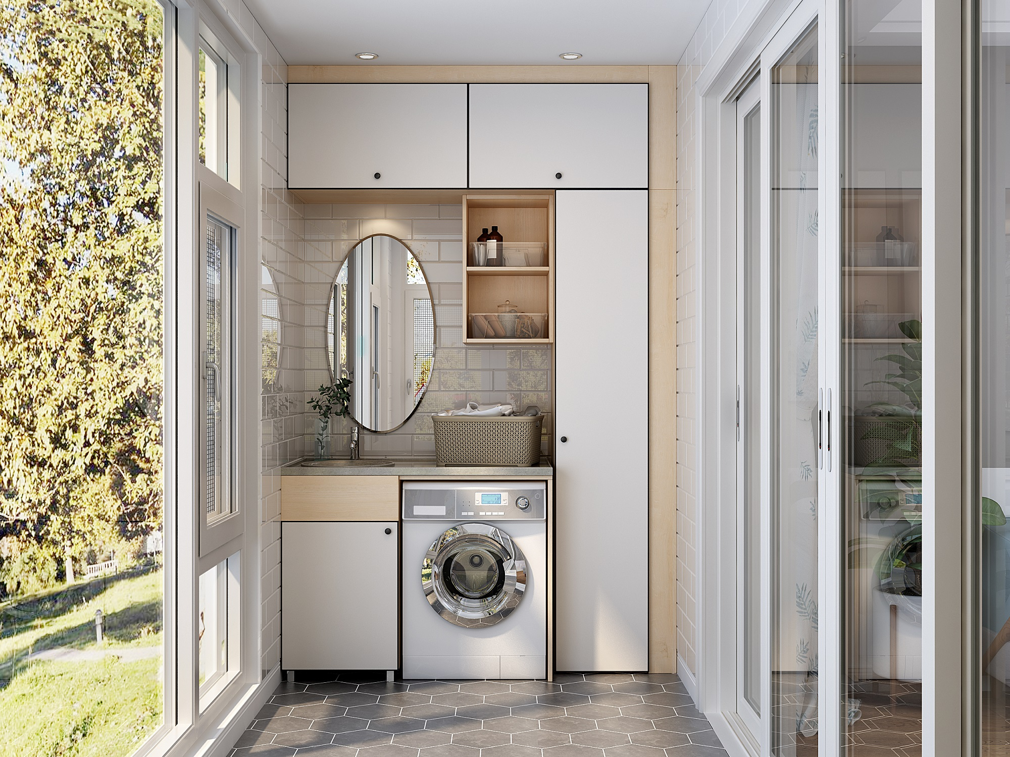Is It Appropriate To Install A Laundry Cabinet On The Balcony ... in The Hidden Art of Laundry Room Cabinet Selection and Installation