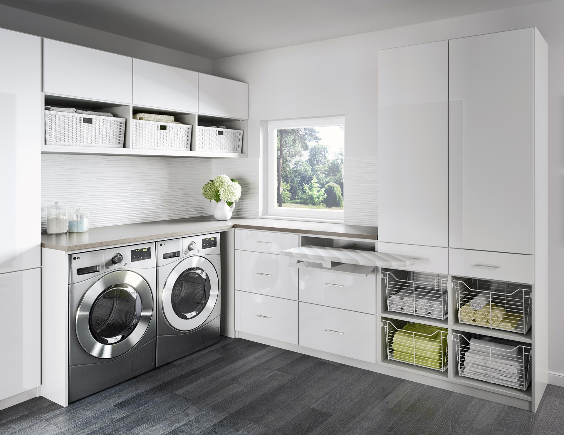 Laundry Room Cabinets &amp;amp; Storage Ideas | California Closets for Laundry Room