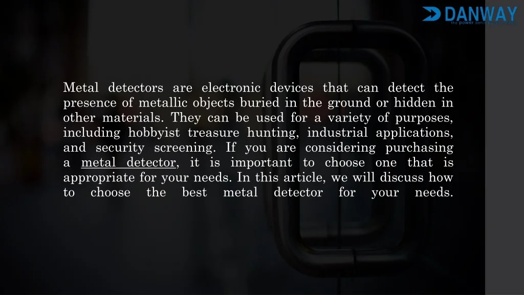 Ppt - How To Choose The Right Metal Detector For Your Needs Powerpoint ... for Choosing the Right Metal Detector for Your Laundry Room Operations