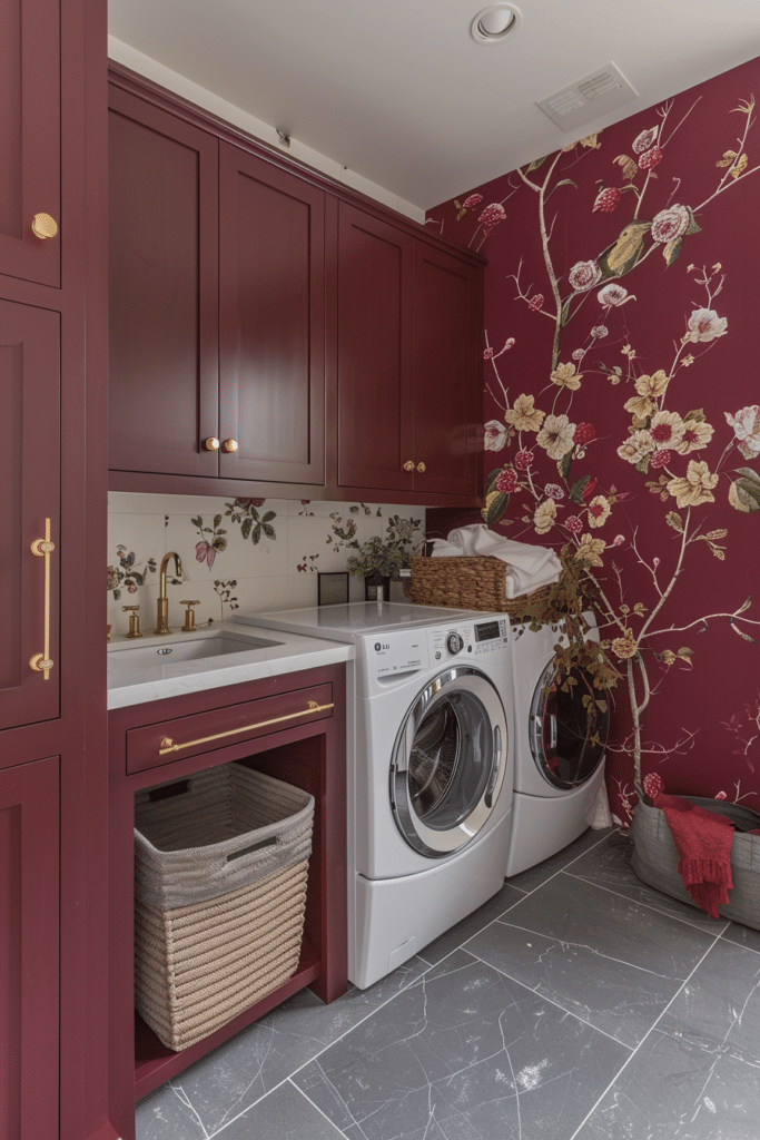 Transform Your Space: 25 Stunning Laundry Room Wallpaper Ideas ... within Laundry Room Wallpaper